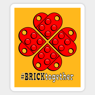 Brick Together Flower Power - Red Sticker